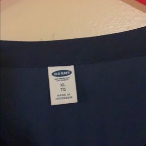 Polyester blouse top navy blue